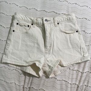 Abercrombie & Fitch Off-White Jean Shorts